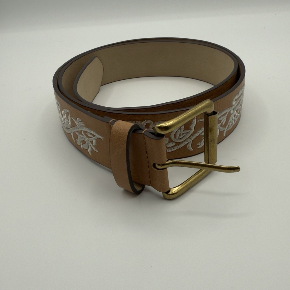 Unbranded Women's Faux‎ Leather Floral Belt 45" Long 1.5" Wide